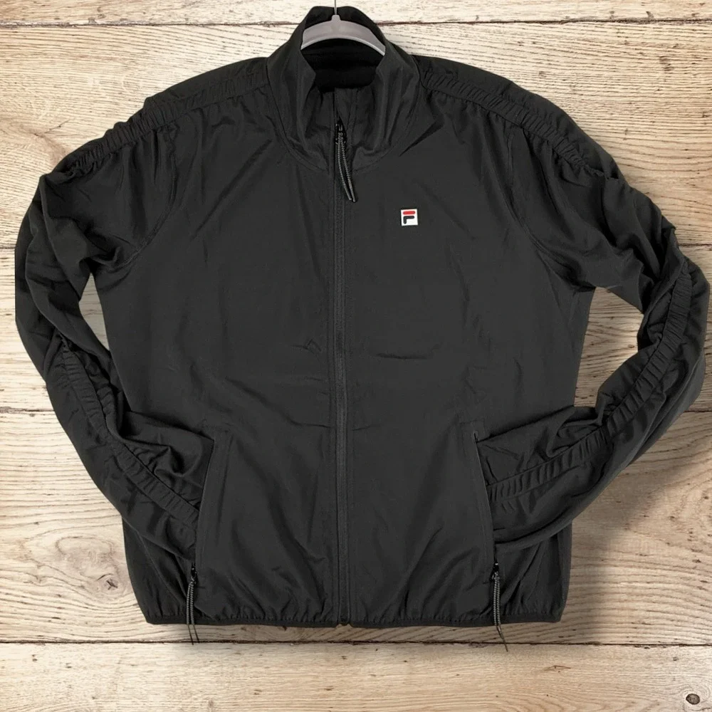 FILA Women's Essentials Court Tennis Track Jacket Size M Black NWT - Picture 3 of 9